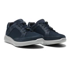 New Feet Sneakers Blåa med elastiska skosnören från sidan