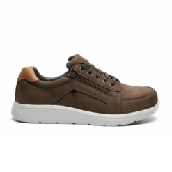New Feet John Sneakers med dragkedja Brun från sidan