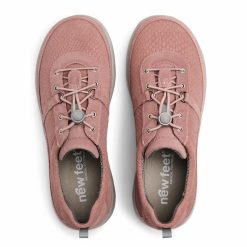 New Feet Sneakers Rosa med elastiska skosnören ovanifrån