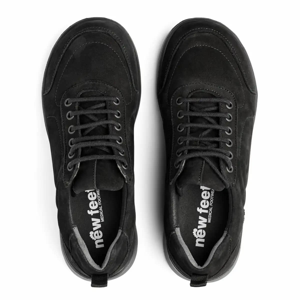 New Feet Sportig Sneaker Svart ovanifrån