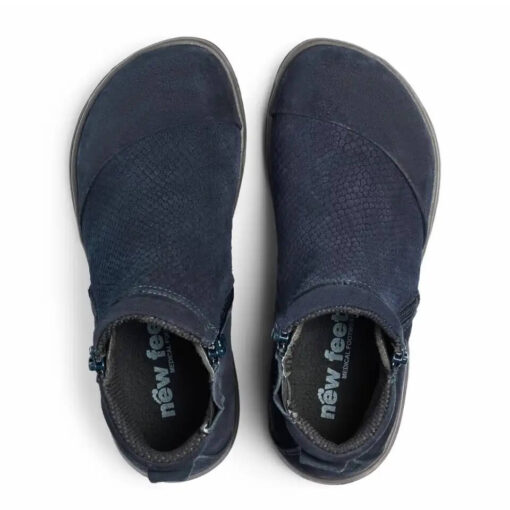 New Feet Estelle Känga med dubbla dragkedjor Blå ovanifrån