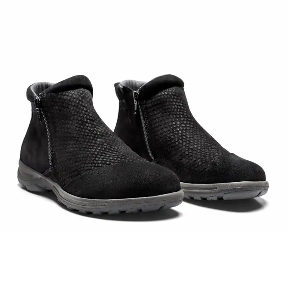 New Feet Estelle Känga med dubbla dragkedjor Svart
