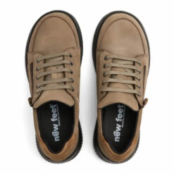 New Feet Helen Sneakers med dragkedja Sand ovanifrån