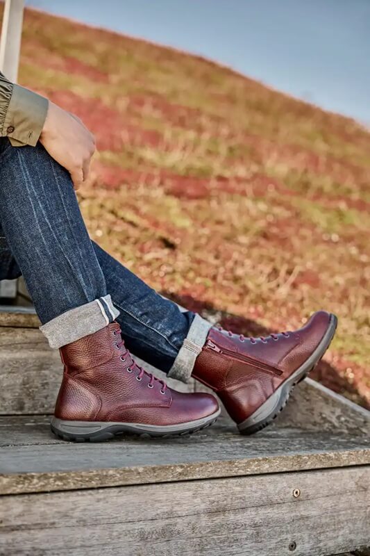 New Feet Olivia Kängor Vinröda miljobild