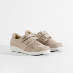 Varomed Lausanne Vardagsskor Sandfärgade framifrån