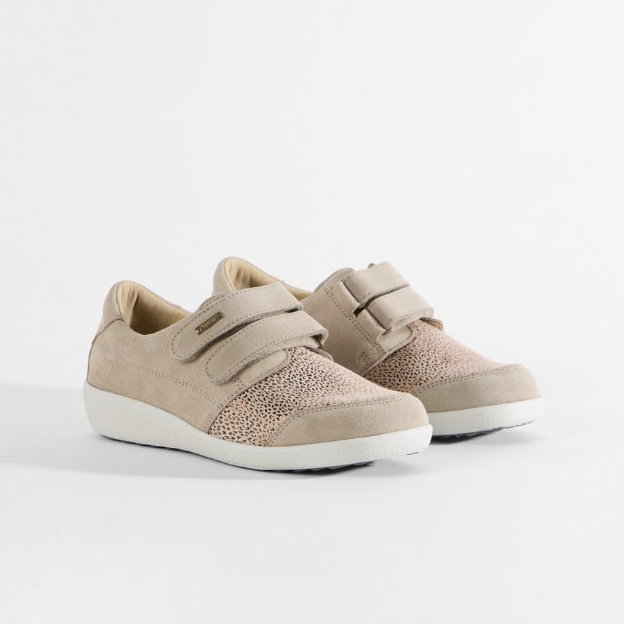Varomed Lausanne Vardagsskor Sandfärgade framifrån