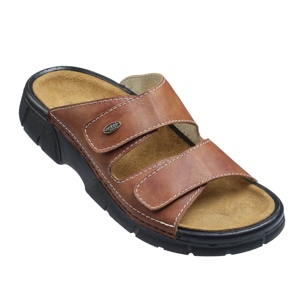 Embla Herrsandal Kastanj med Utbytbar Fotbädd