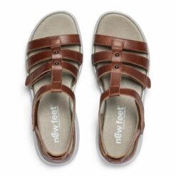 New Feet Freya Sandaler Bruna ovanifrån